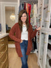 Time to Smile Cardigan in Chocolate