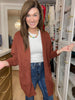 Time to Smile Cardigan in Chocolate