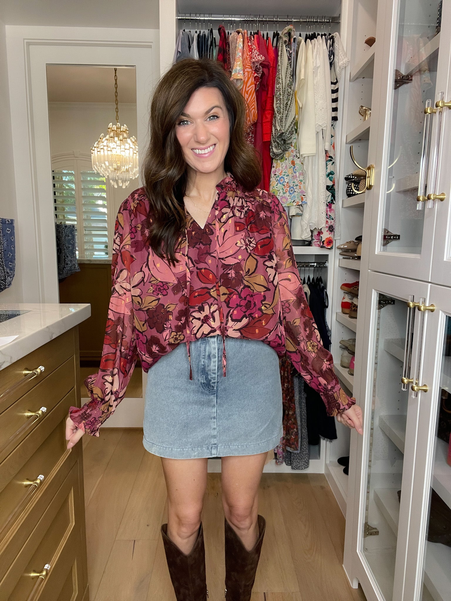 Double Take Denim Skort