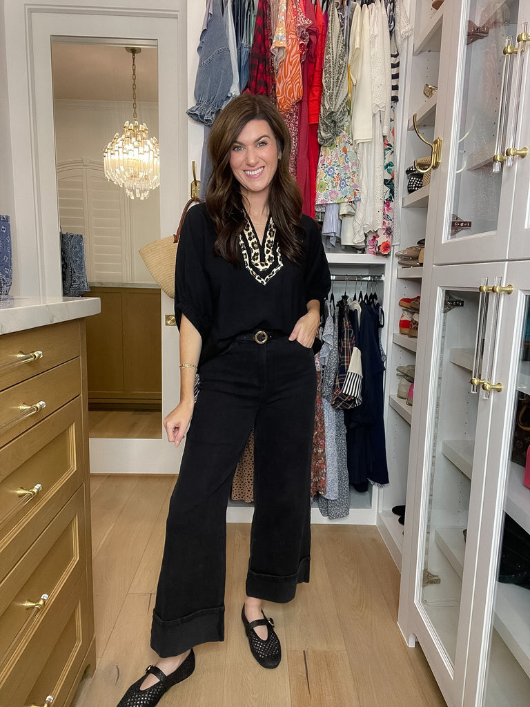 Camden Cuffed Jeans in Black