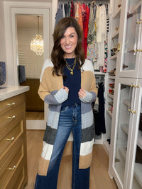 Cozy Vibes Color Block Cardigan