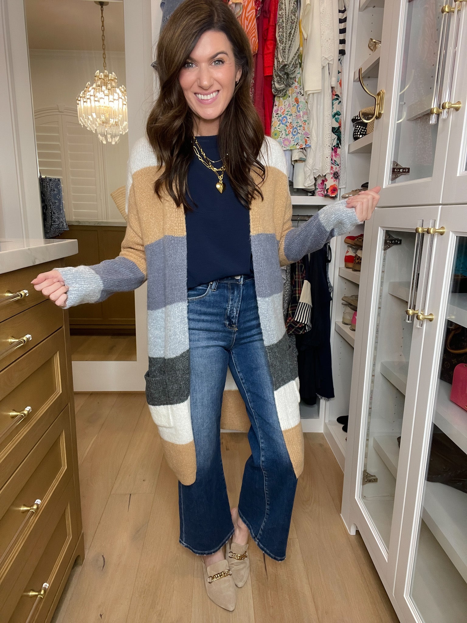 Cozy Vibes Color Block Cardigan