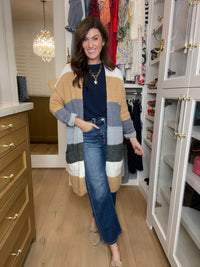 Cozy Vibes Color Block Cardigan