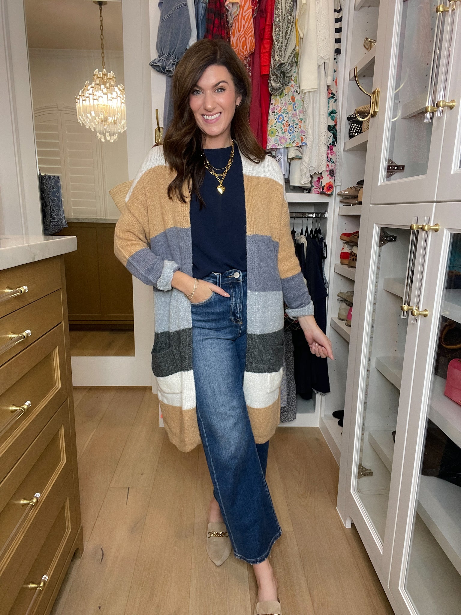 Cozy Vibes Color Block Cardigan