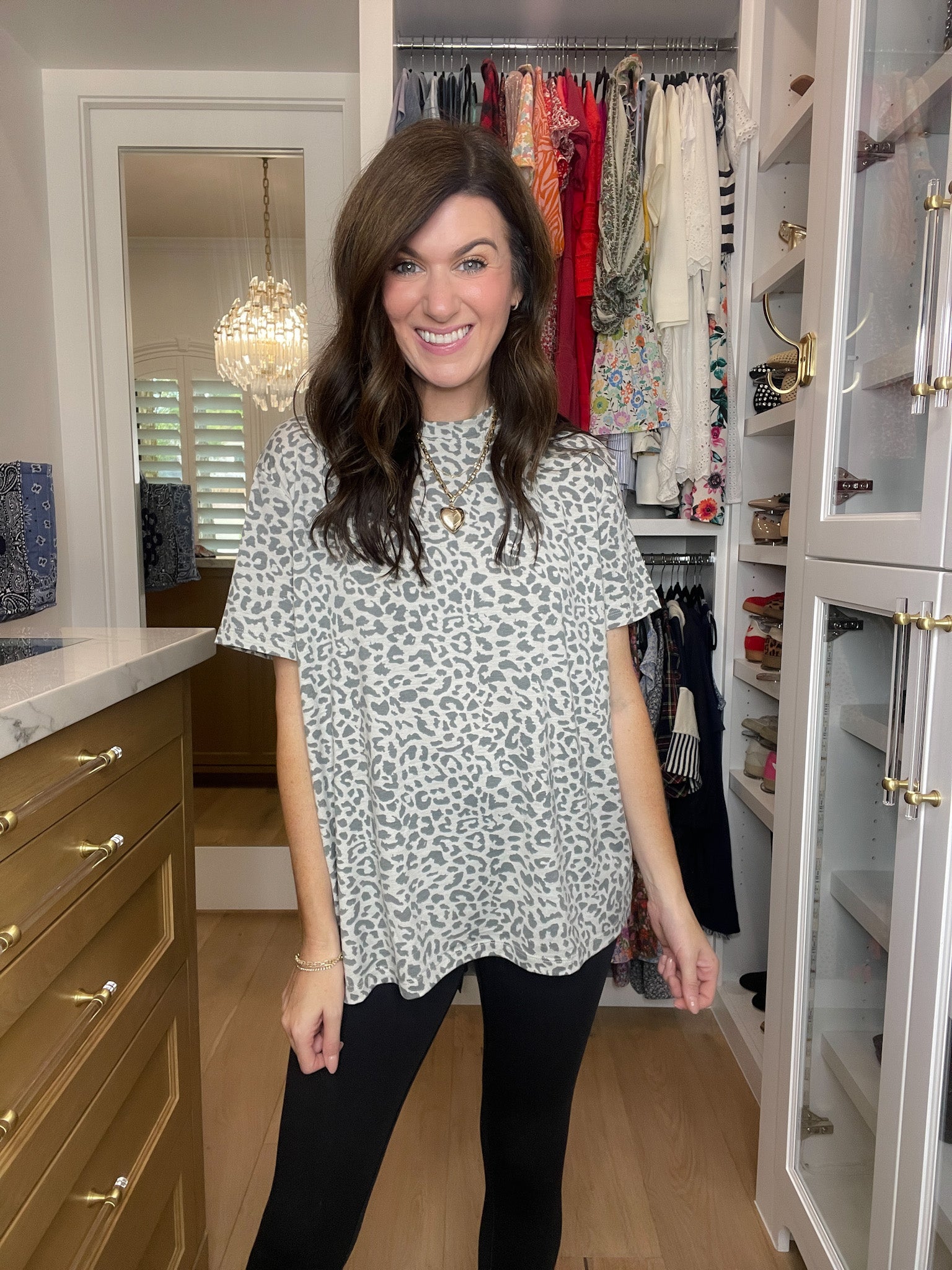 Carefree Spots Tee in Gray