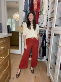 Camden Cuffed Jeans in Rust