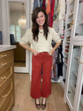 Camden Cuffed Jeans in Rust