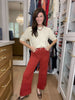 Camden Cuffed Jeans in Rust