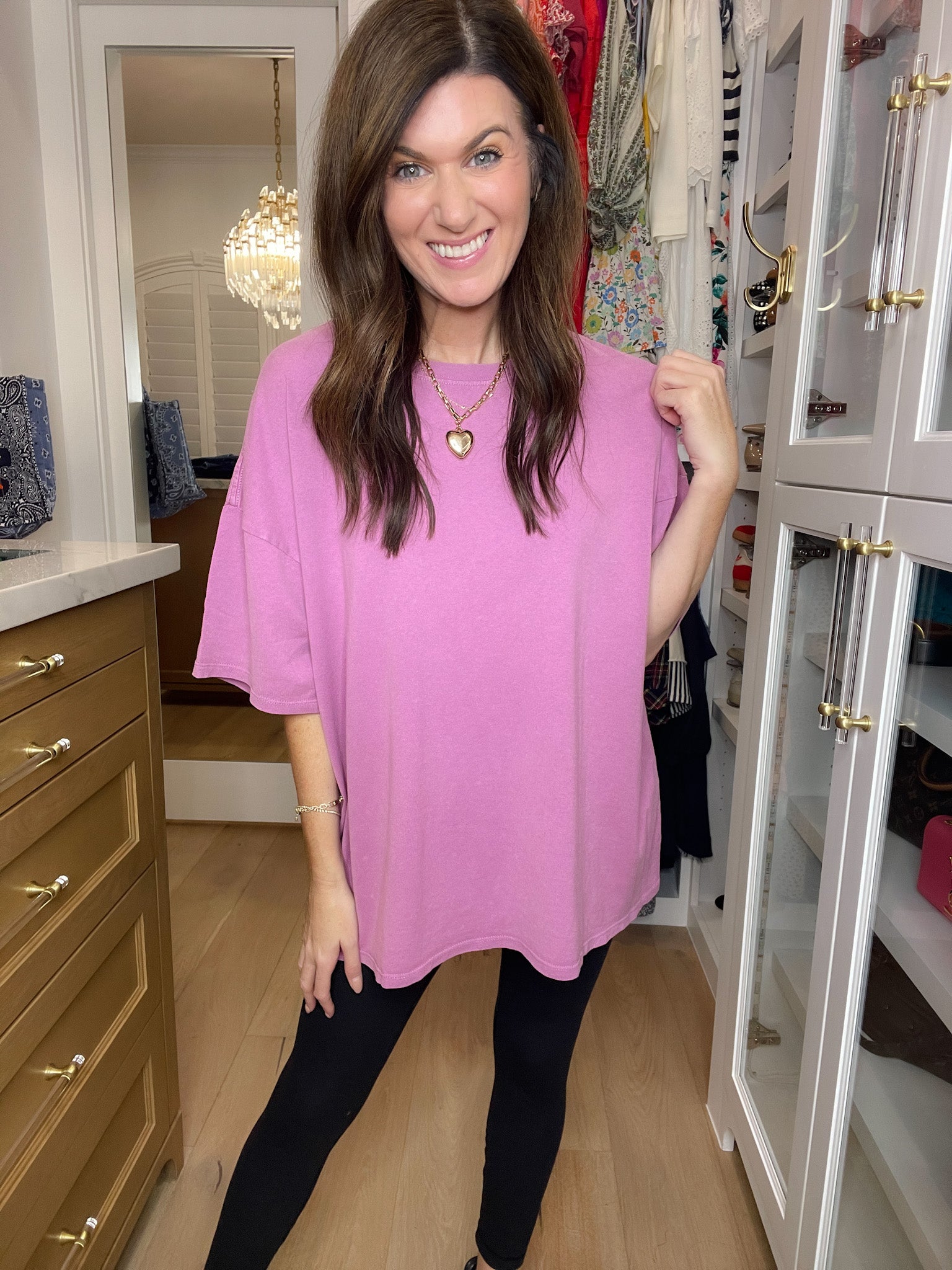 Endless Ease Oversized Tee in Orchid