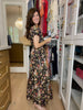 Chateau Bloom Dress in Chocolate