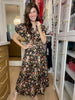 Chateau Bloom Dress in Chocolate