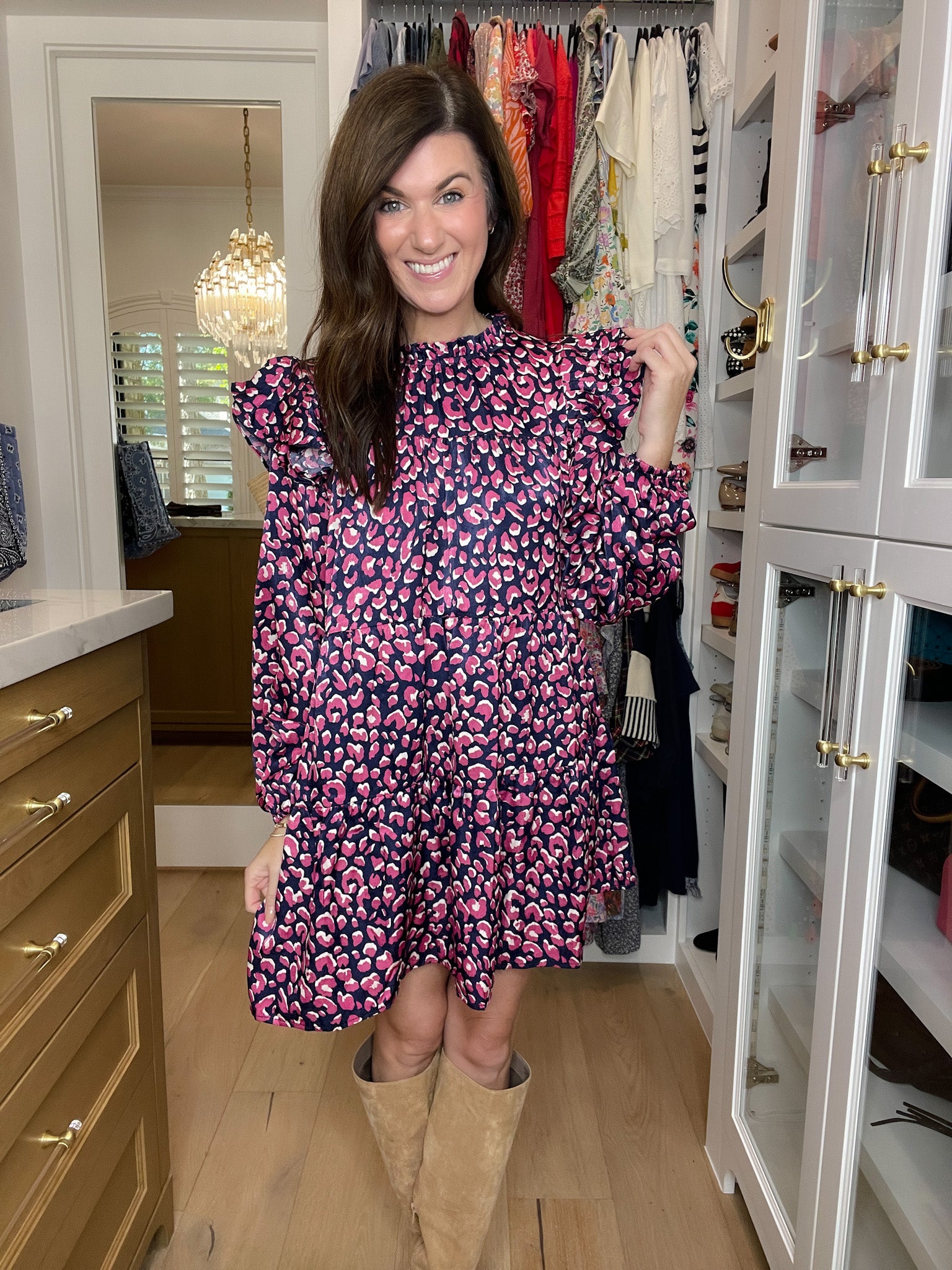 Social Hour Dress in Navy