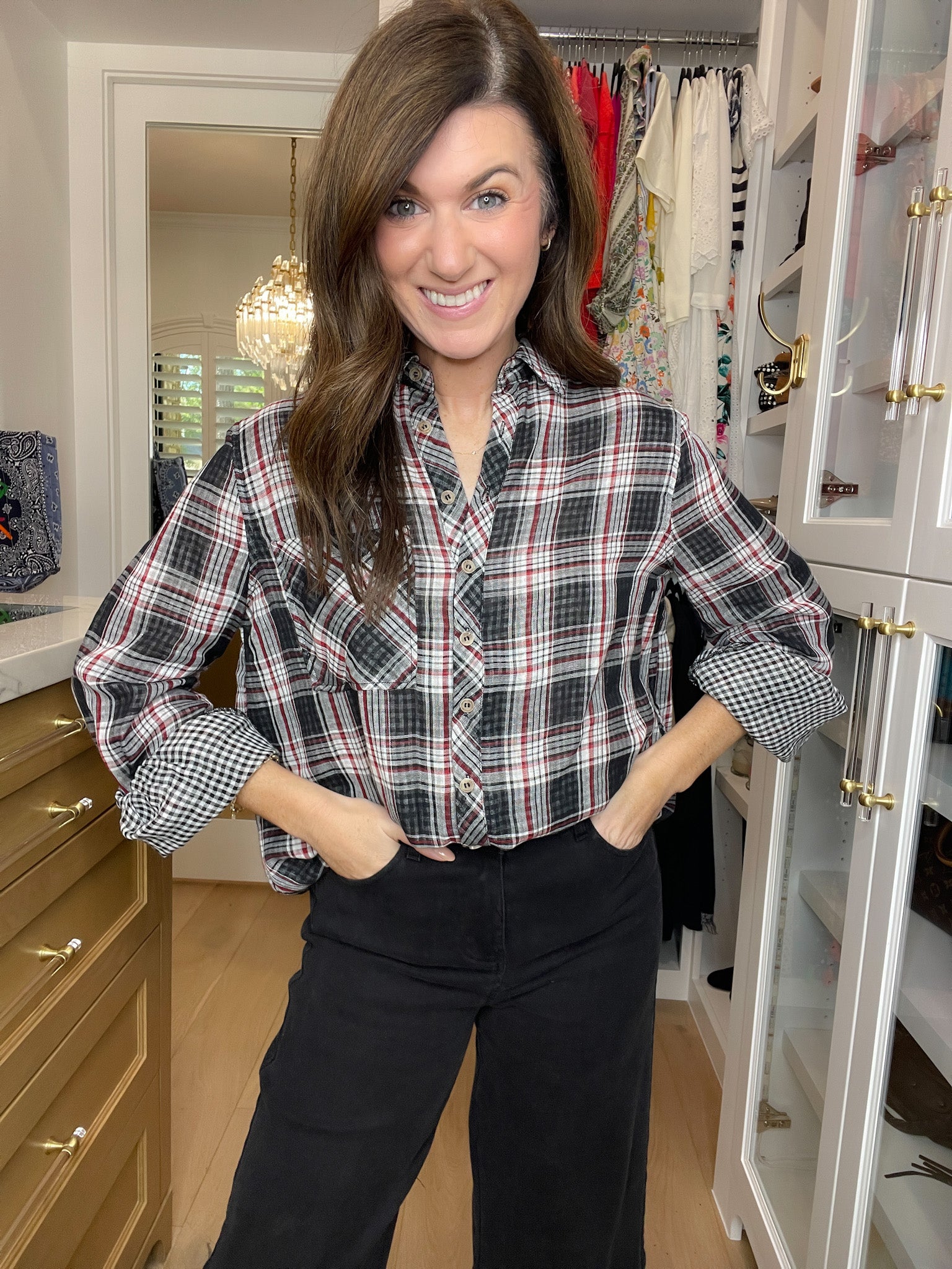 Gather Round Plaid Button Down