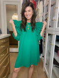 Daily Practice Terry Sweatshirt Dress in Green