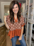Autumn Mosaic Top