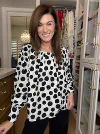 Modern Muse Polka Dot Top