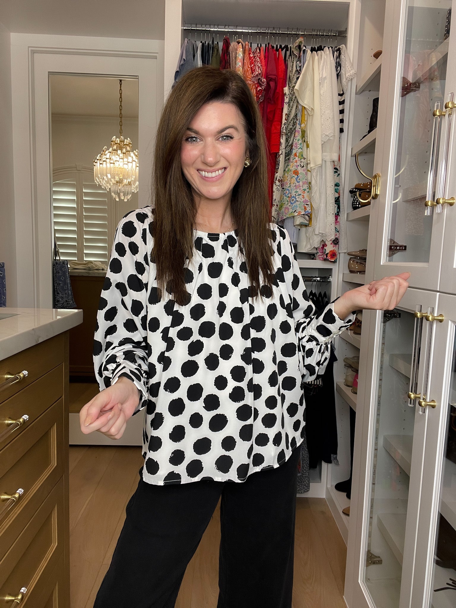 Modern Muse Polka Dot Top