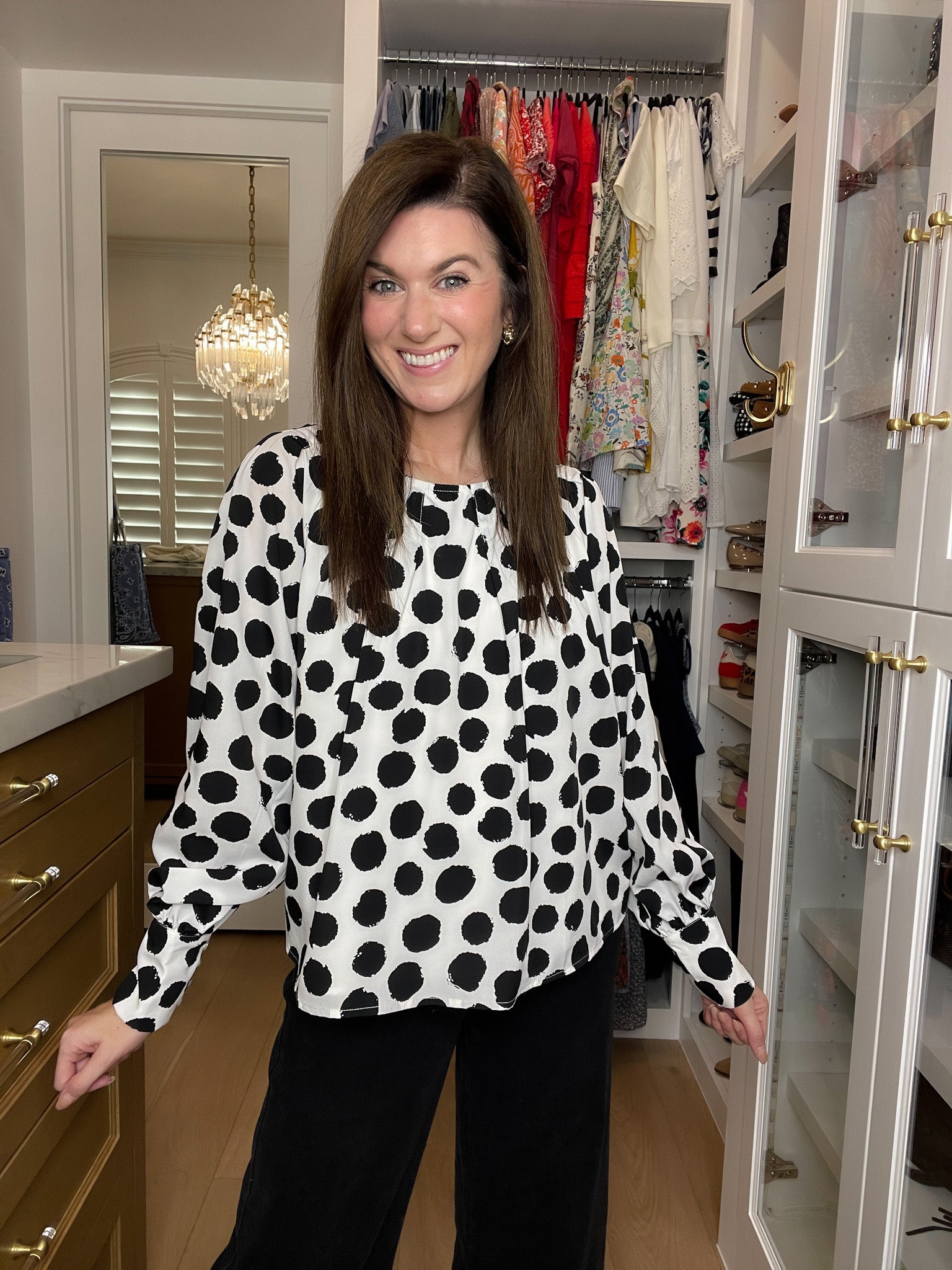 Modern Muse Polka Dot Top