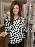 Modern Muse Polka Dot Top