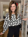 Modern Muse Polka Dot Top