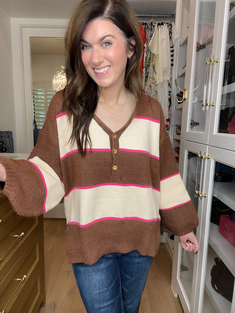 Take Some Time Sweater in Brown