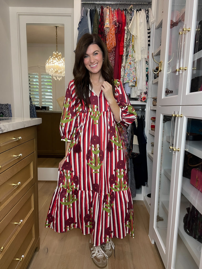 Crimson Bloom Dress