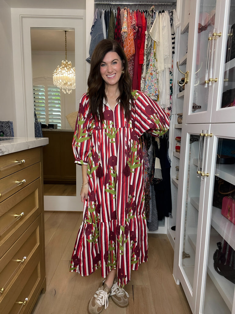 Crimson Bloom Dress
