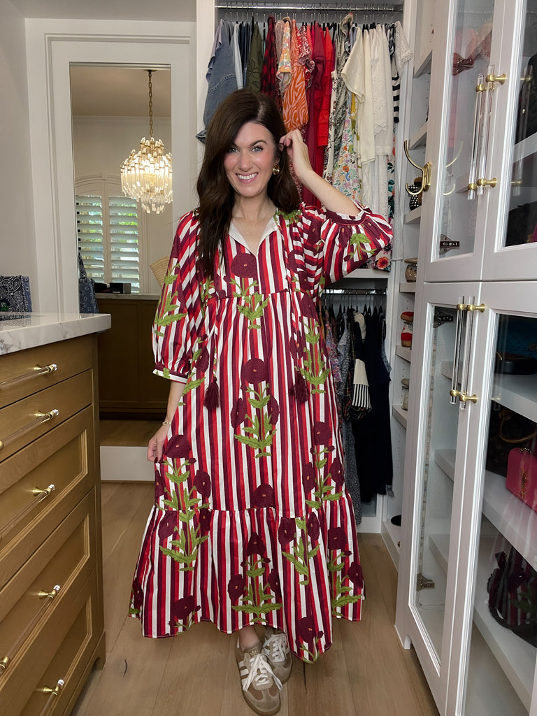 Crimson Bloom Dress