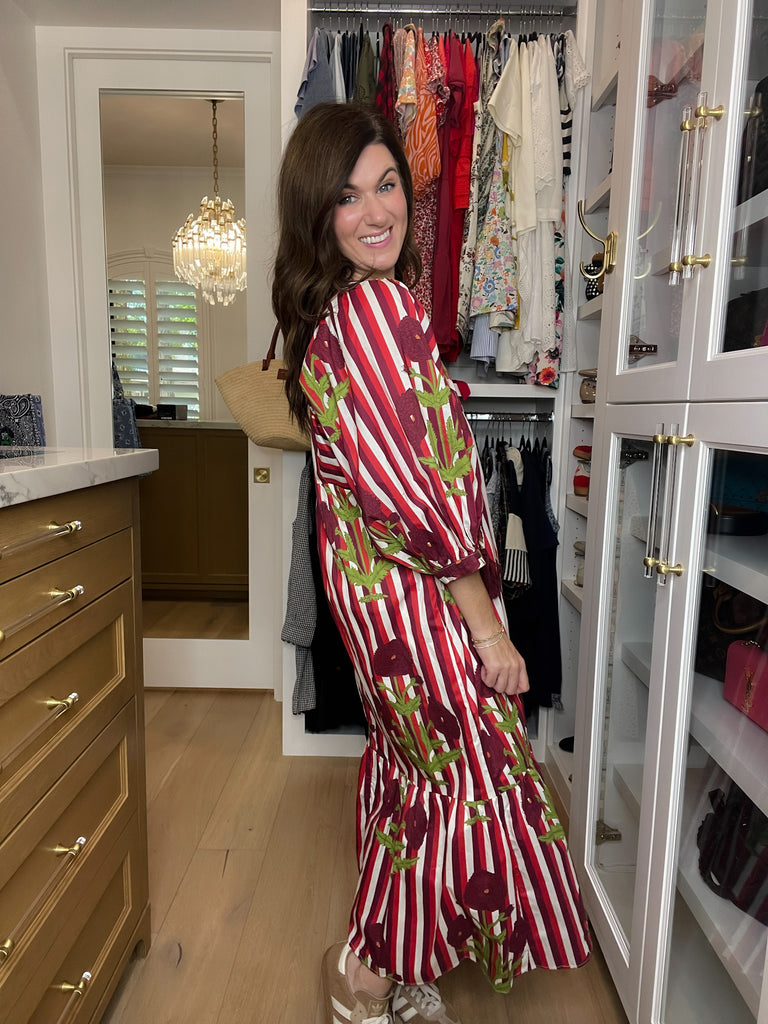 Crimson Bloom Dress