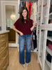 Risen Delaney Mid Rise Wide Leg Jeans