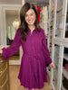Perfect Balance Belted Dress in Magenta