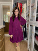 Perfect Balance Belted Dress in Magenta
