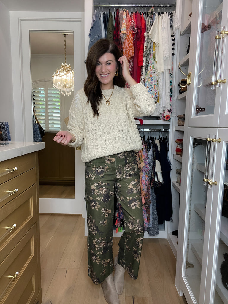 Wildflower Way Jeans in Olive