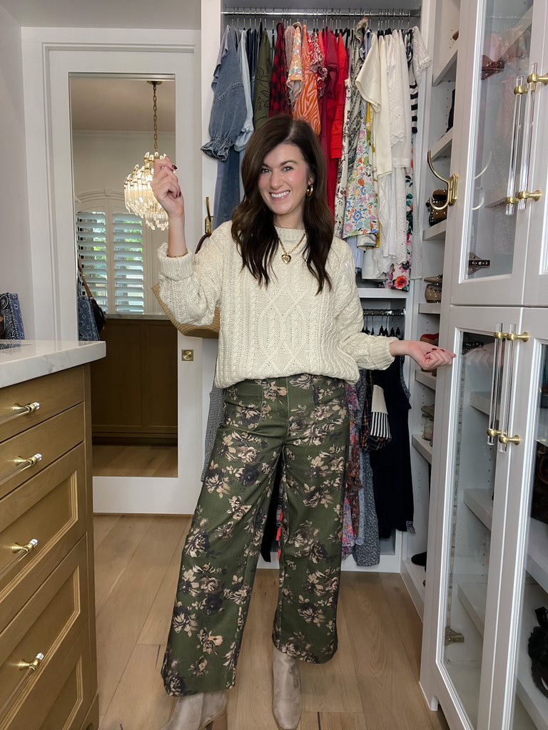 Wildflower Way Jeans in Olive