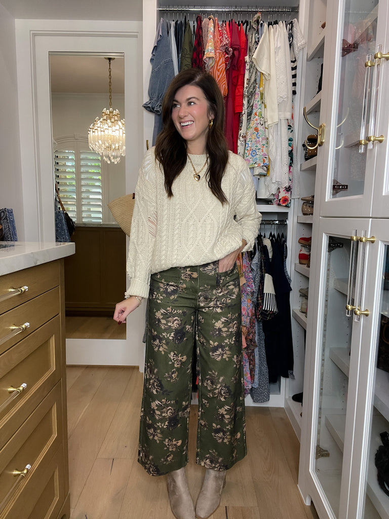 Wildflower Way Jeans in Olive