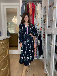 Floral Keepsake Midi Dress in Navy