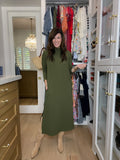 Everyday Ease Midi Dress in Olive