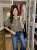 Pick a Side Leopard Top in Black