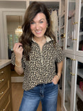 Pick a Side Leopard Top in Black