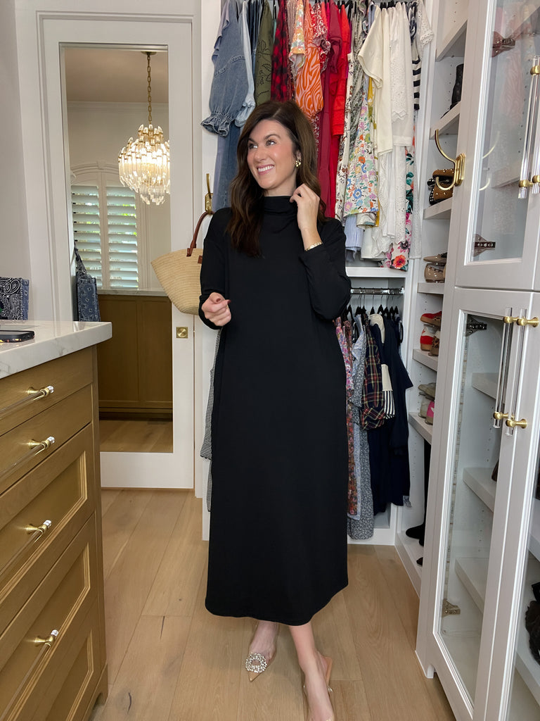 Everyday Ease Midi Dress in Black