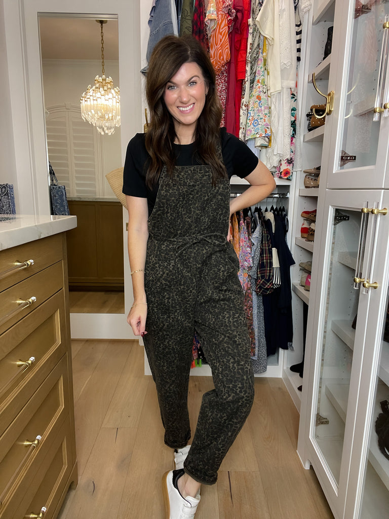 Everyday Adventure Leopard Barrel Overalls