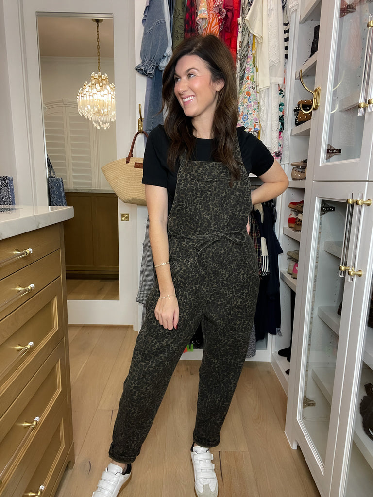 Everyday Adventure Leopard Barrel Overalls