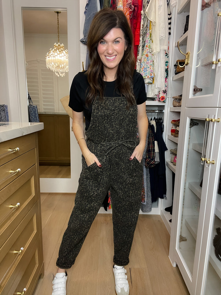 Everyday Adventure Leopard Barrel Overalls