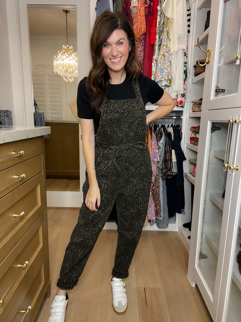 Everyday Adventure Leopard Barrel Overalls