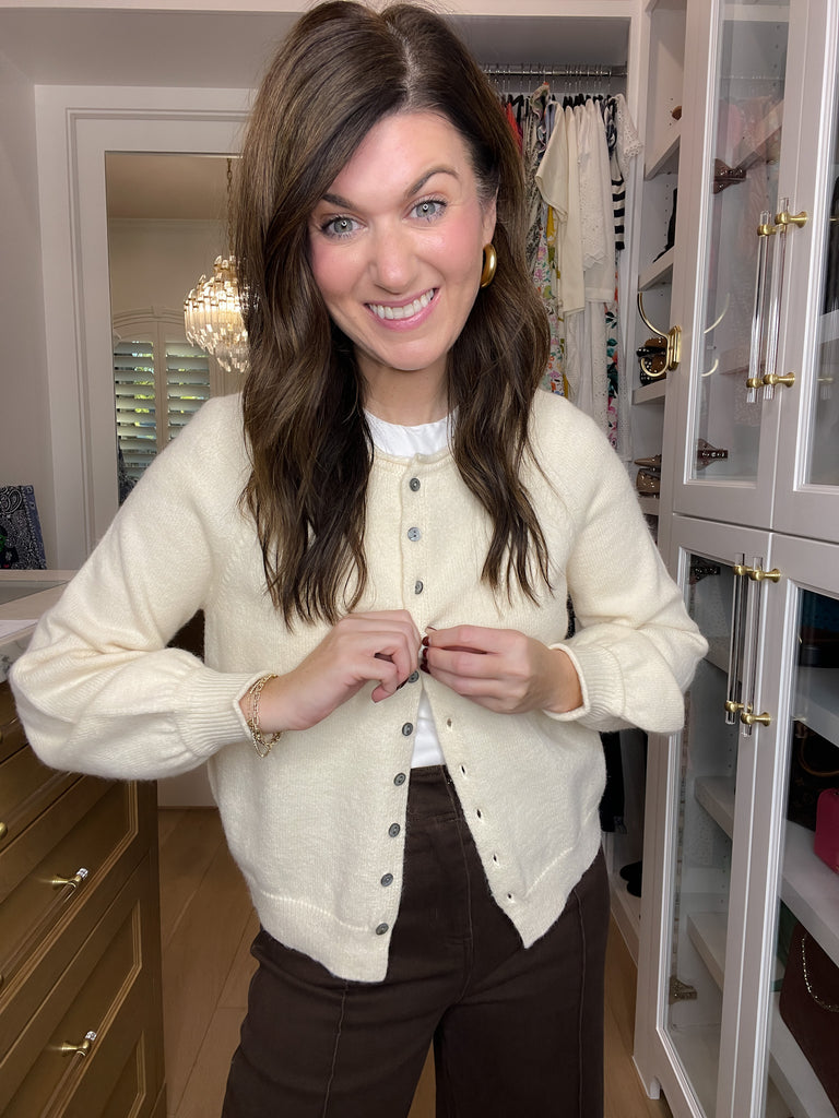 Simple Grace Cardigan in Cream