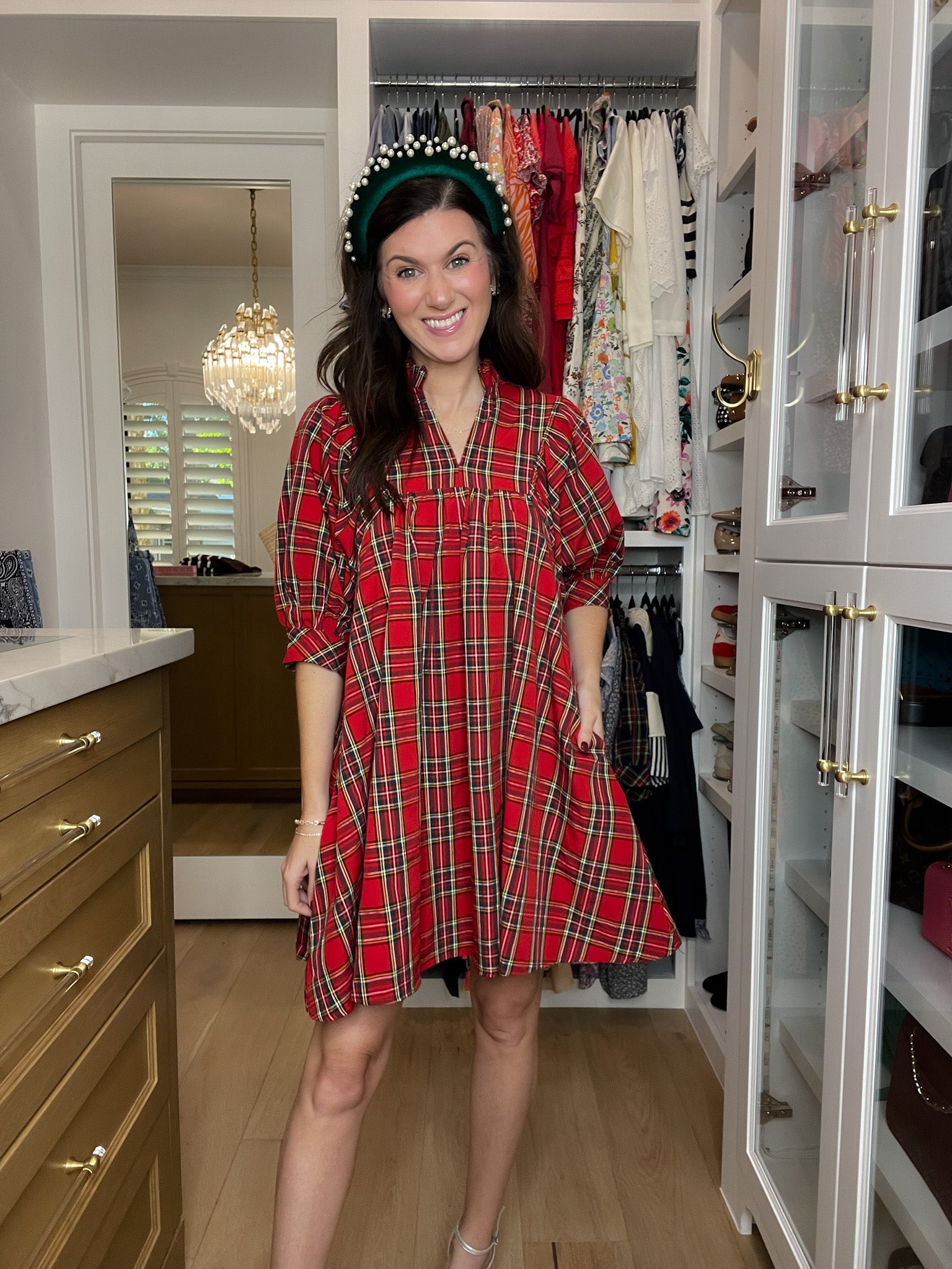 Holiday Happiness Dress in Red