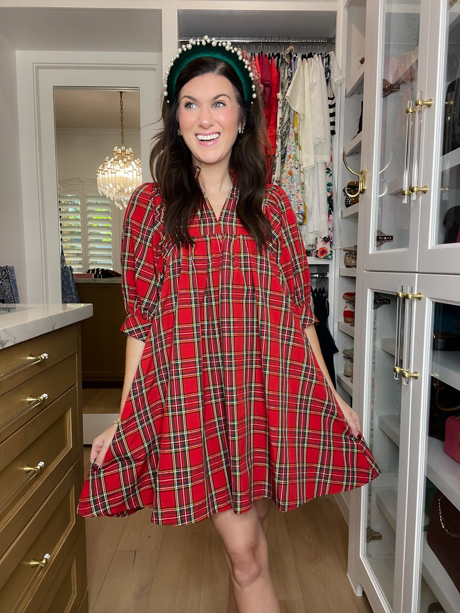 Holiday Happiness Dress in Red