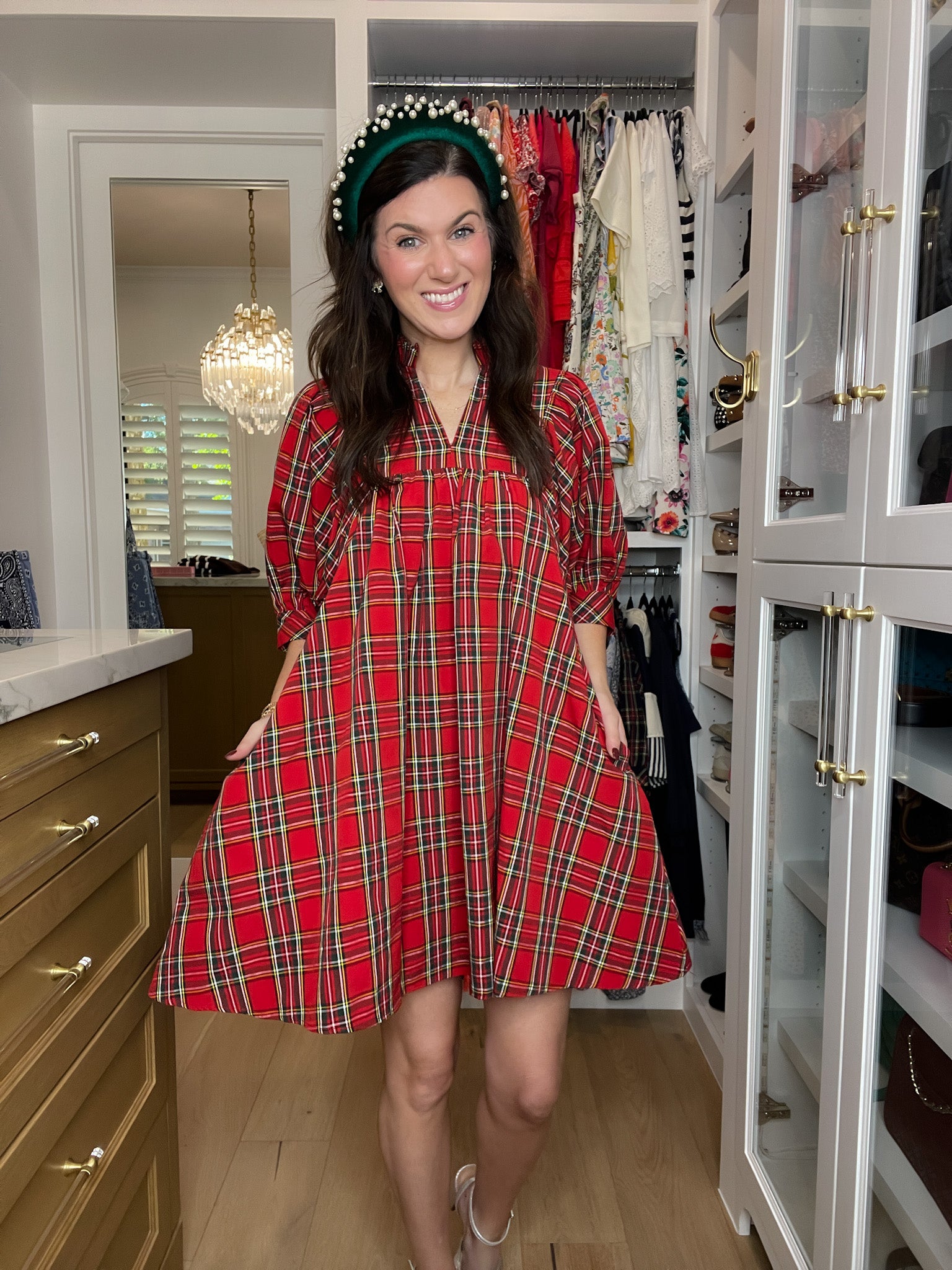 Holiday Happiness Dress in Red