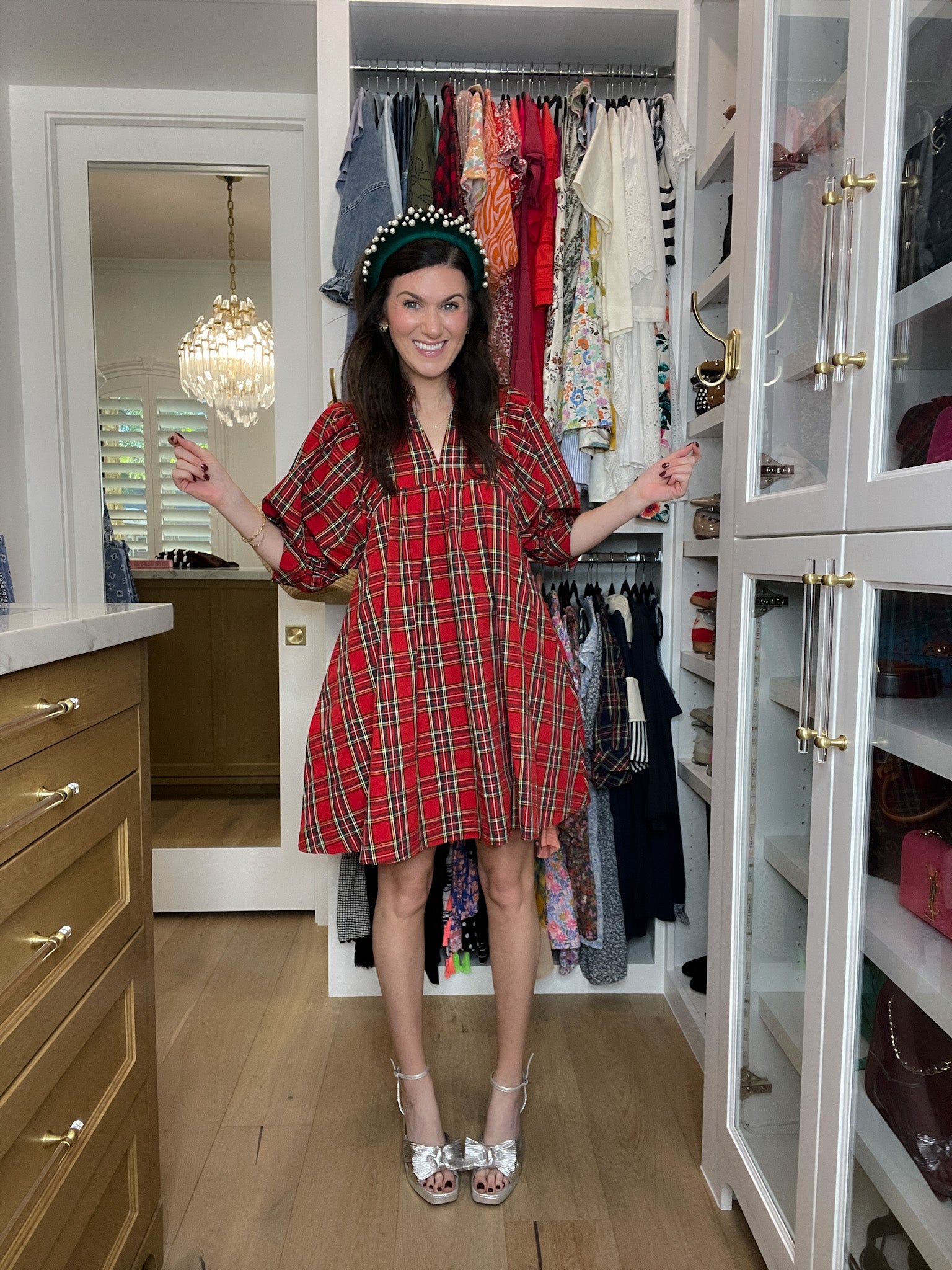 Holiday Happiness Dress in Red