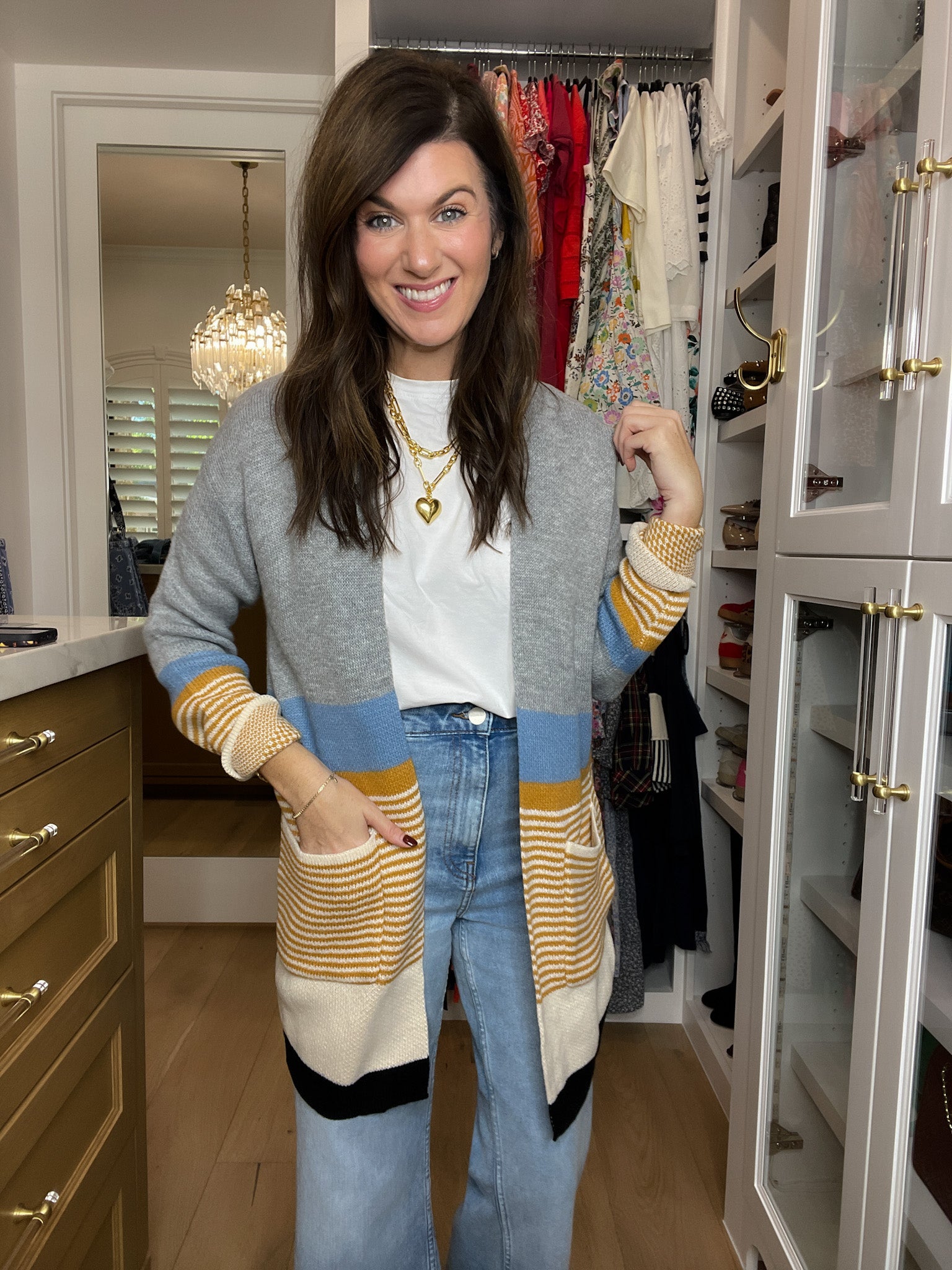 The Breezy Stripe Cardigan